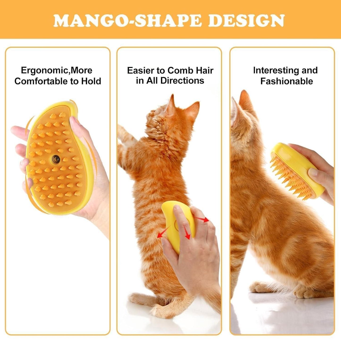 SteamCare™ Steaming Pet Hairbrush: