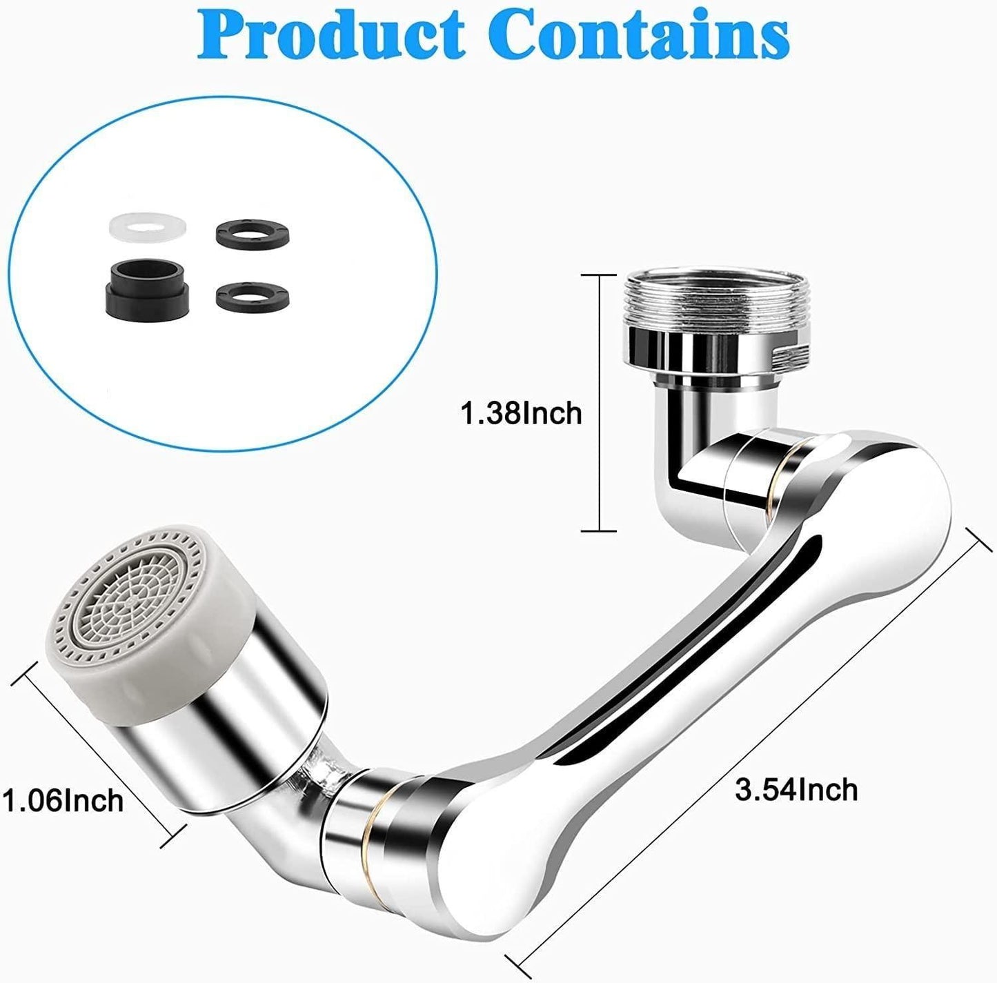 AquaFlex™ Rotating Faucet Extender Aerator