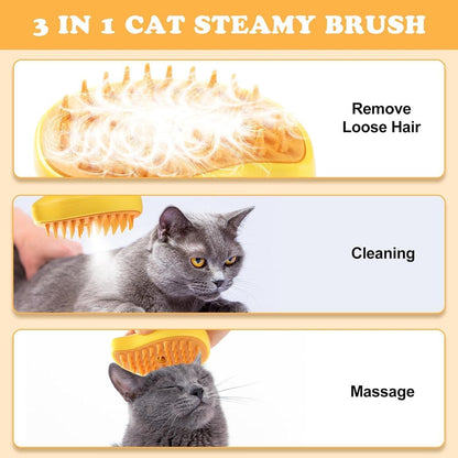 SteamCare™ Steaming Pet Hairbrush: